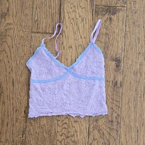 Seamless Floral Lace Crop Camisole